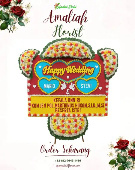 Papan Bunga Pernikahan Rakitan